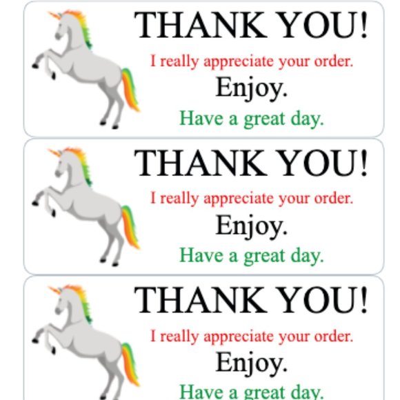 Lady Bug Thank You Stickers Order Shipping Labels Posh Shop Box Label … - Picture 3 of 3